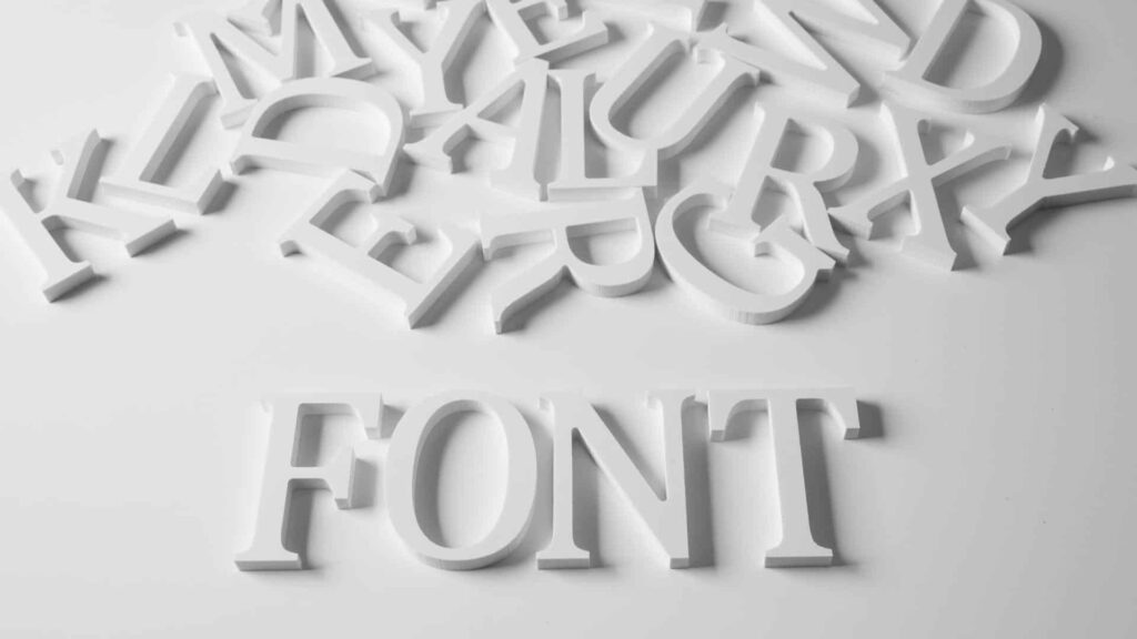 Typography Letters Spelling the Word Font